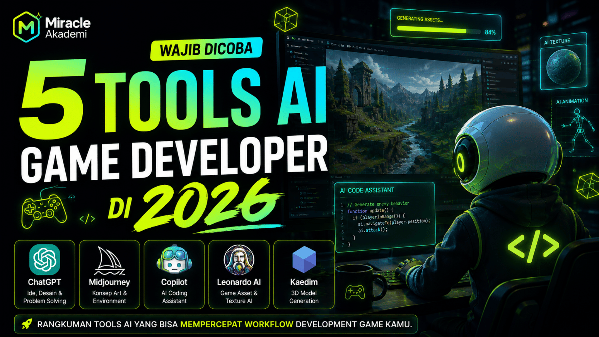 5 Tools AI Wajib Dicoba Game Developer di 2026